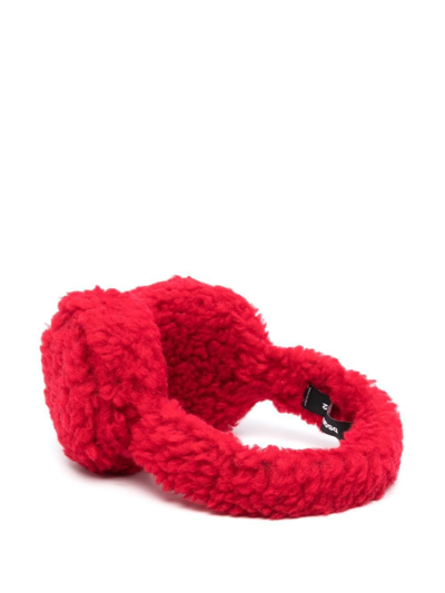 Shop Dsquared2 Logo-patch Ear Muffs In Red
