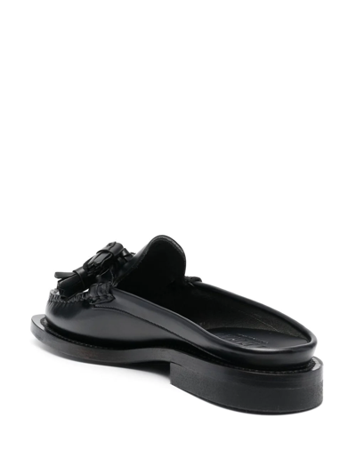 Shop Hereu Cairel Slip-on Leather Loafers In Black