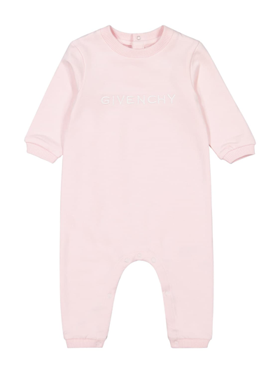 Shop Givenchy Kids Pink Babygrow For Girls