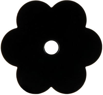 Shop Binu Binu Black Flower Incense Holder In Matte Black