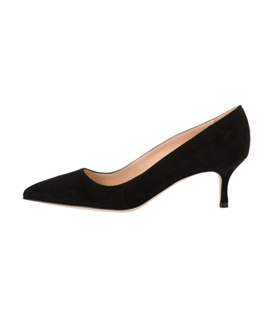 Shop Manolo Blahnik Suede Bb Pump In Black