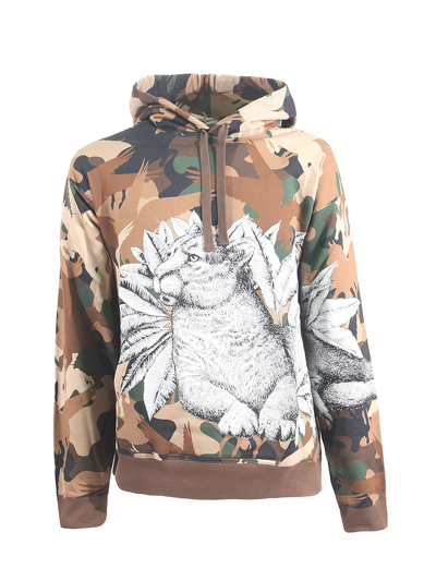 Shop Etro Sweatshirt With Print In Camuflage