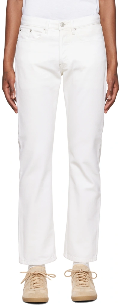 Shop Dries Van Noten Off-white Slim Jeans In 5 Ecru