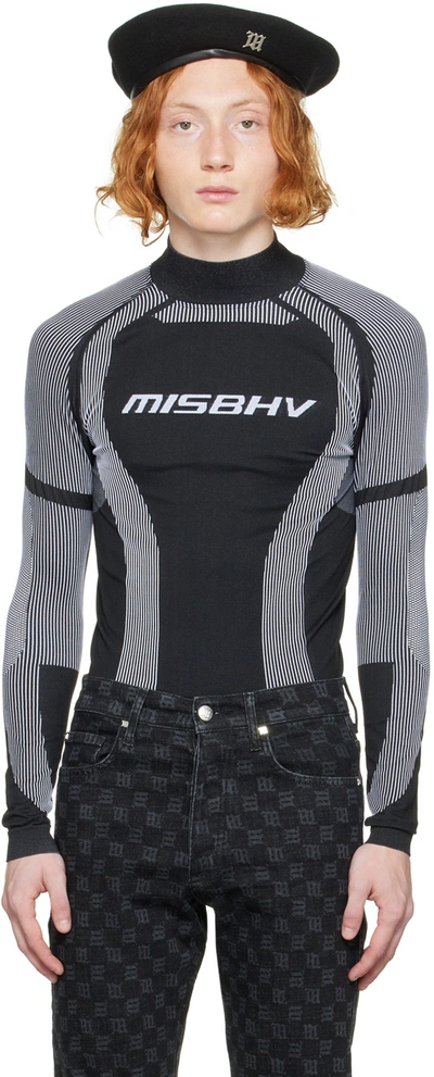 Shop Misbhv Black Sport Active Classic Turtleneck In Black/white