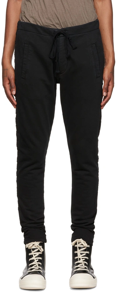 Shop Greg Lauren Black Tux Lounge Pants