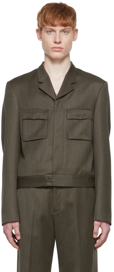 Shop Our Legacy Ssense Exclusive Green Pioneer Blazer In Moss Green Micron Wo