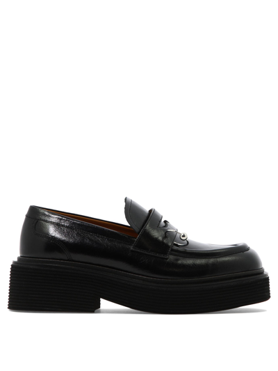 Shop Marni "piercing" Loafers In Black