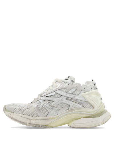 Shop Balenciaga "runner" Sneakers In White