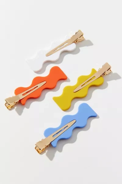 Shop Urban Outfitters Crease-free Hair Clip Set In Bright Wavy