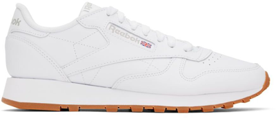 Shop Reebok White Classic Sneakers In Ftwr White/pure Grey