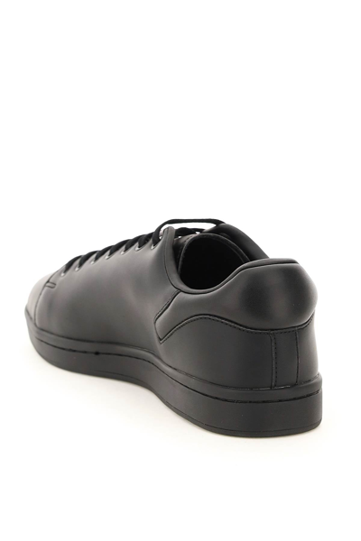 Shop Raf Simons Orion Faux Leather Sneakers In Black