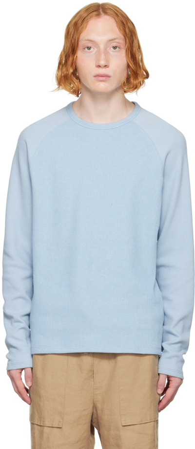 Shop Vince Blue Raglan Sweater In Morning Blue-494mgb