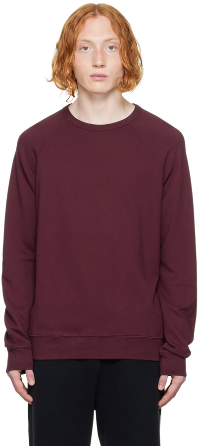 Shop Vince Burgundy Raglan Sweater In Deep Wine-602dpw