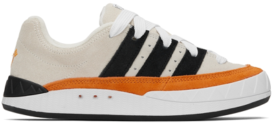 Shop Adidas X Human Made Beige & Orange Adimatic Sneakers In Off White/core Black