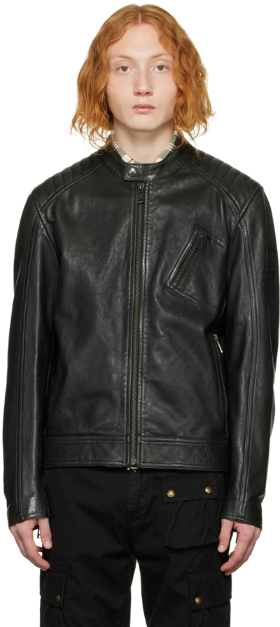 Shop Belstaff Black V Racer Leather Jacket