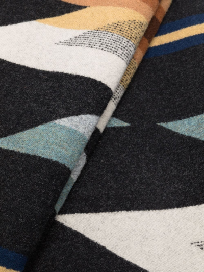 Shop Pendleton Geometric-pattern Wool Throw In Black