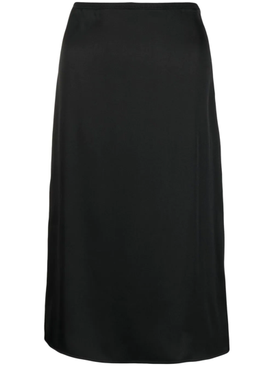 KNEE-LENGTH SILK SKIRT