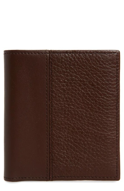 Shop Nordstrom Midland Compact Leather Wallet In Brown Bean
