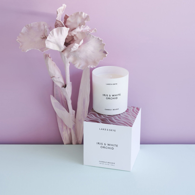 Shop Lake & Skye Iris And White Orchid Candle In Default Title