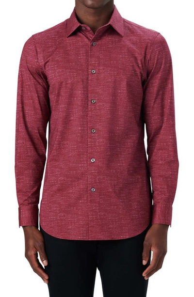 Shop Bugatchi Ooohcotton® Button-up Shirt In Cabernet