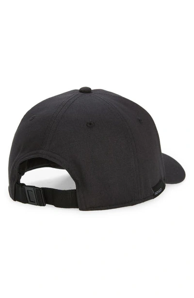Shop Moncler Strike Out Logo Cotton Baseball Cap In Black