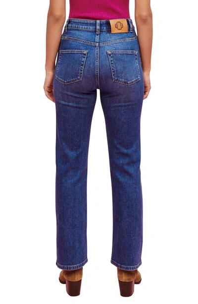 Shop Maje Passion Straight Leg Jeans In Blue