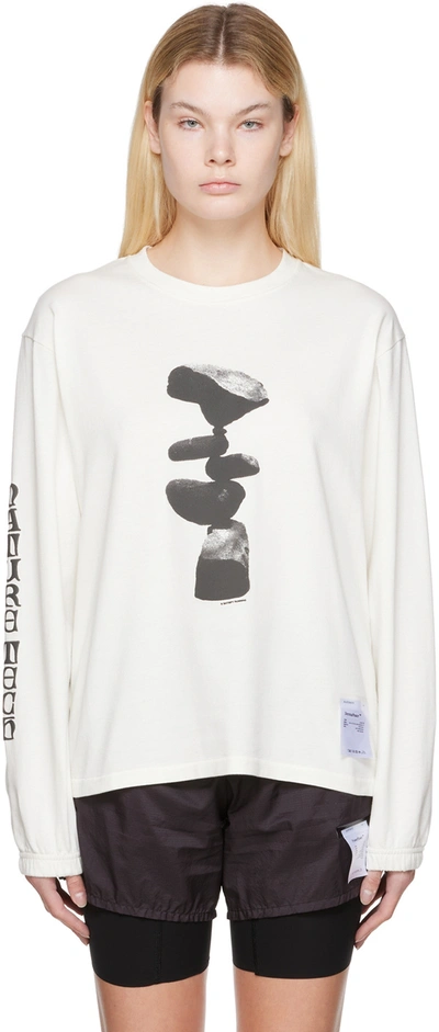 Shop Satisfy Ssense Exclusive Off-white Dermapeace Long Sleeve T-shirt In Natural