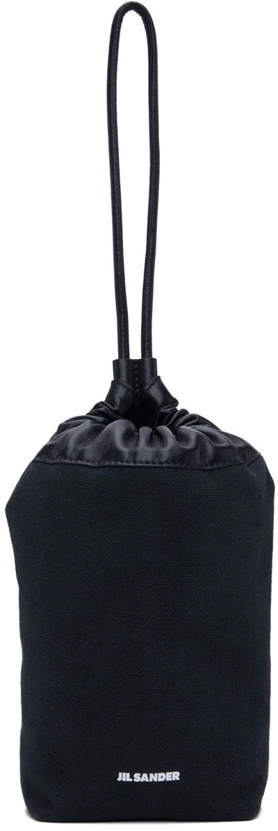 Shop Jil Sander Black Dumpling Pouch In 001 Black