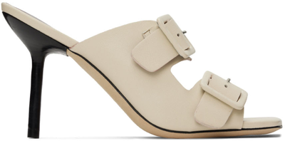 Shop Staud Off-white Remi Heeled Sandals In Cream