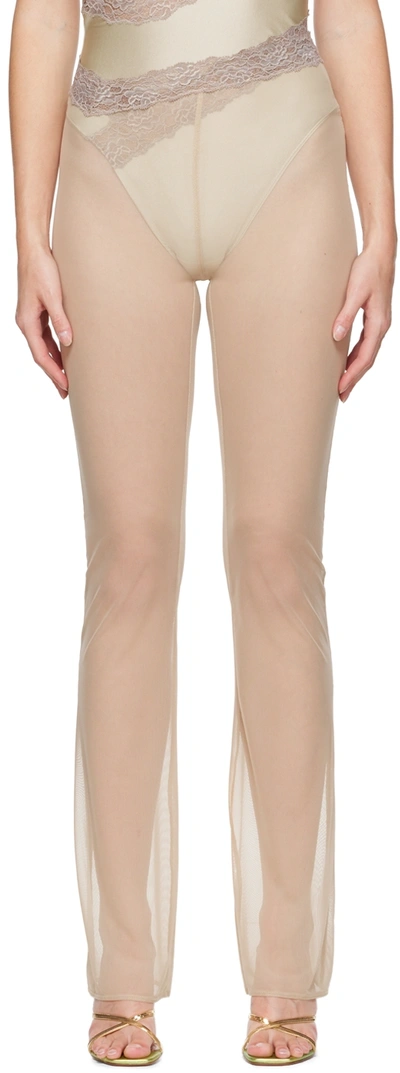 Shop Vaillant Ssense Exclusive Beige Trousers In Meshtan