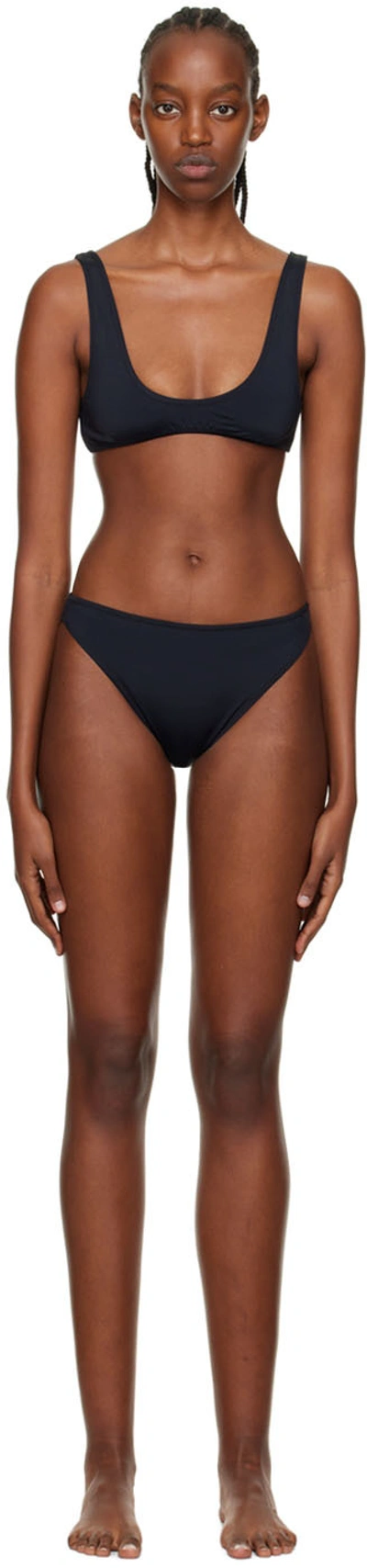 Kye Intimates Ssense Exclusive Black Dip Bikini In Black