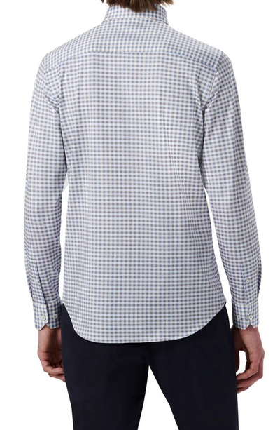 Bugatchi Ooohcotton® Check Button-up Shirt In Sand