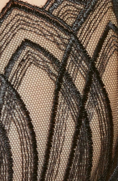 Bluebella Lana Embroidered Mesh Bra In Black