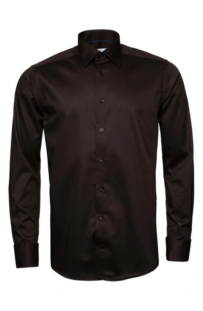 Shop Eton Slim Fit Tech Stretch Dress Shirt In Black