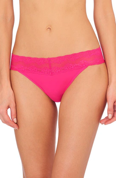 Shop Natori Bliss Perfection Thong In Berry Fizz