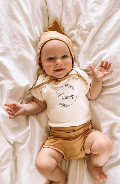 Shop Tenth & Pine Tiny Blessing Organic Cotton Bodysuit In Natural