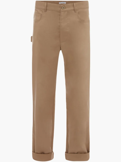 Shop Jw Anderson 5-pocket Workwear Chino Trousers In Neutrals