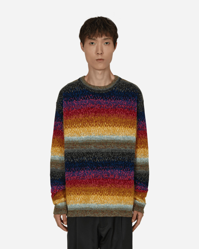 Shop Marni Viscose Wool Crewneck Sweater In Multicolor