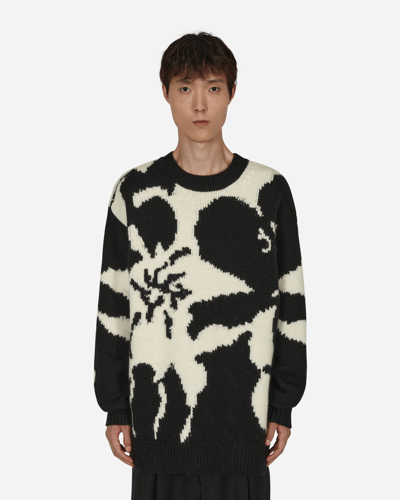 Shop Dries Van Noten Jacquard Wool Crewneck Sweater In Black