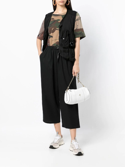 Shop Gramicci Cropped Straight-leg Trousers In Black