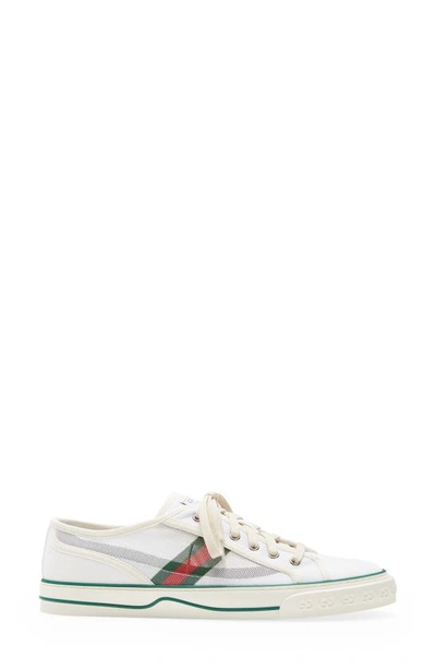 Shop Gucci Tennis 1977 V Sneaker In White/green