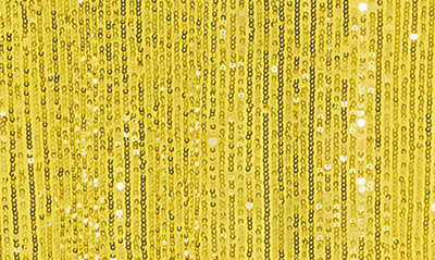 Mac Duggal Sequined Ruched One Shoulder Gown In Yellow