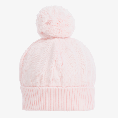 Shop Emile Et Rose Girls Pink Knitted Pom-pom Hat
