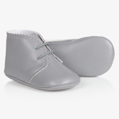 Shop Paz Rodriguez Grey Pre-walker Baby Shoes
