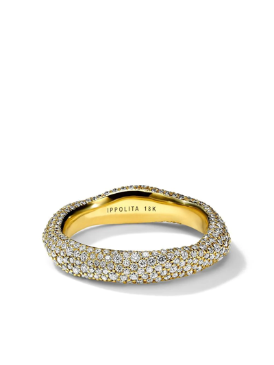 Shop Ippolita 18kt Yellow Gold Stardust Full Diamond Pavé Band Ring