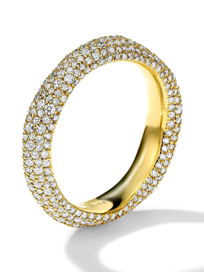 Shop Ippolita 18kt Yellow Gold Stardust Full Diamond Pavé Band Ring