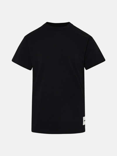 Shop Jil Sander Black Cotton 3 T-shirt Set