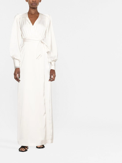 Shop Rotate Birger Christensen Ria Wrap Maxi Dress In White