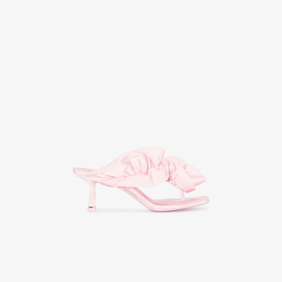 Shop Alexander Wang Pink Celeste 30 Ruffle Trim Sandals