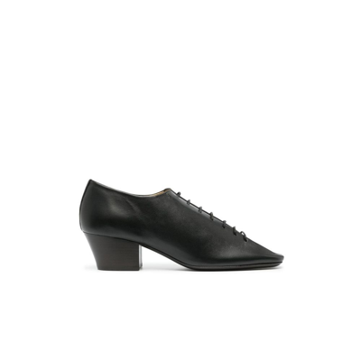 Shop Lemaire Black Lace-up Leather Derby Shoes In Bk999 - Black
